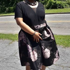 black floral dress